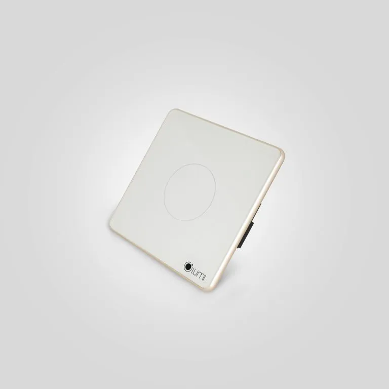 Công tắc Lumi Vuông – Kính Phẳng – Màu Trắng – 1 Nút - AKIA Smart Home