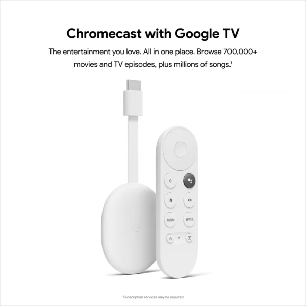 Google Chromecast 2022 With Google Tv 4K Hdr