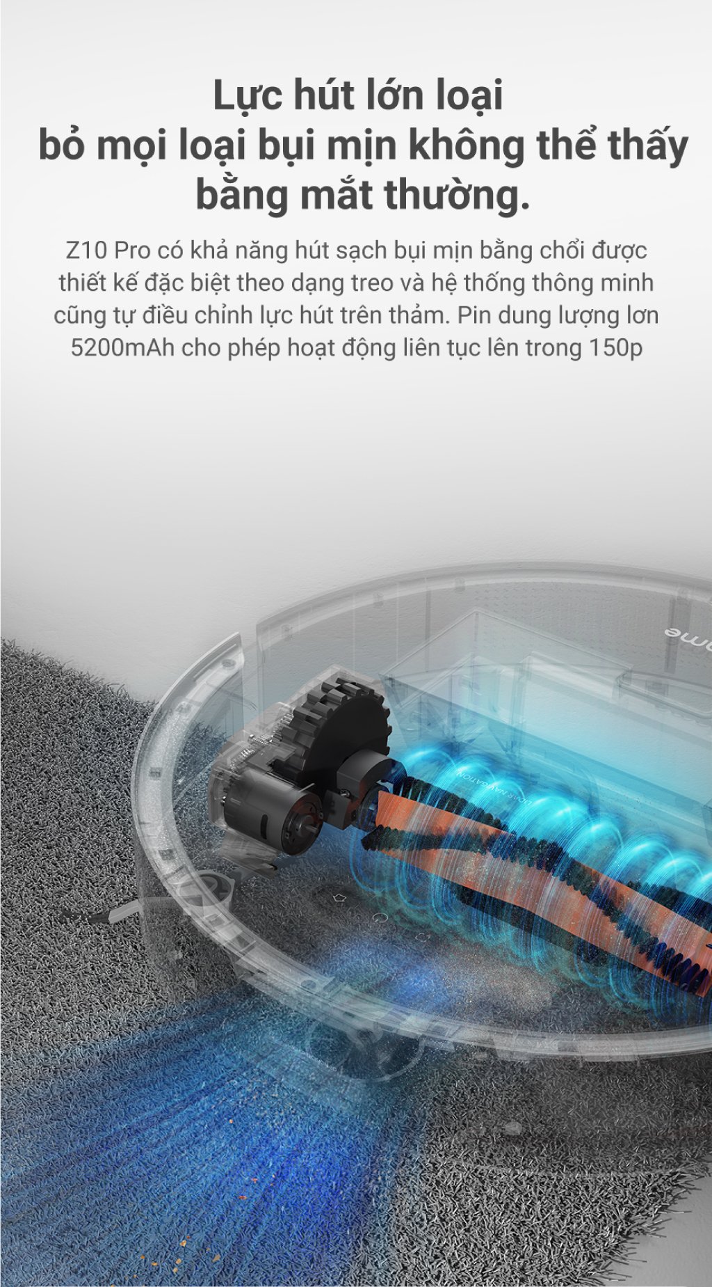 Robot Hút Bụi Lau Nhà Dreame Z10 Pro - Dock Sạc Kiêm Hộc Chứa Rác