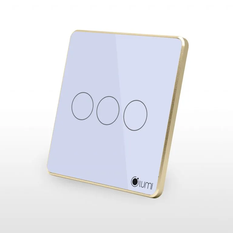 Công tắc Lumi Vuông Rèm Đơn – Kính Phẳng – Màu Trắng – 3 Nút - AKIA Smart Home