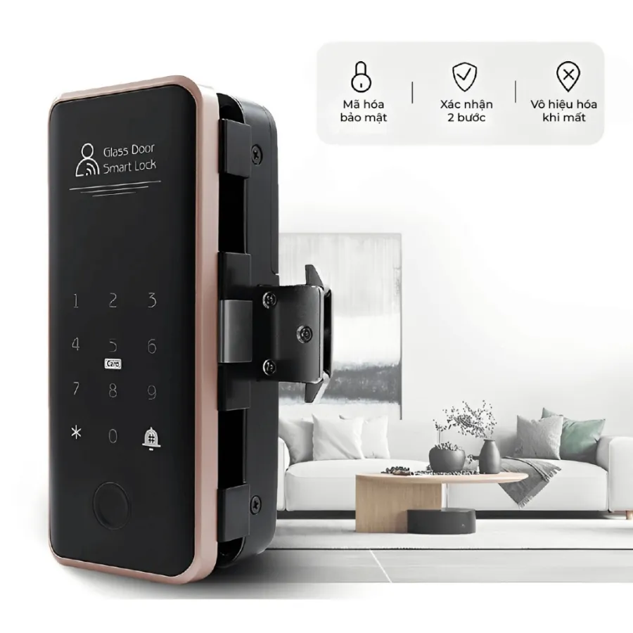 Khóa Vân Tay Cửa Kính Akia G08