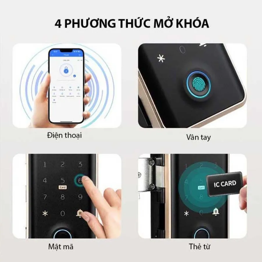 Khóa Vân Tay Cửa Kính Akia G08