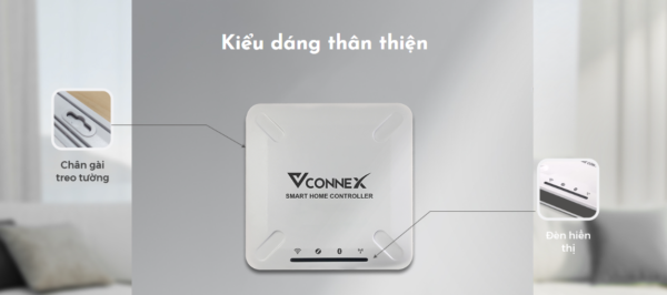 Bộ Điều Khiển Trung Tâm Vconnex Gateway Với Tone Màu Trắng Thanh Lịch