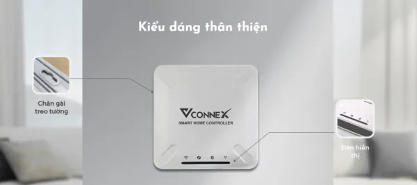 Bộ Điều Khiển Trung Tâm Vconnex Gateway 5 Bộ Điều Khiển Trung Tâm Vconnex Gateway Với Tone Màu Trắng Thanh Lịch