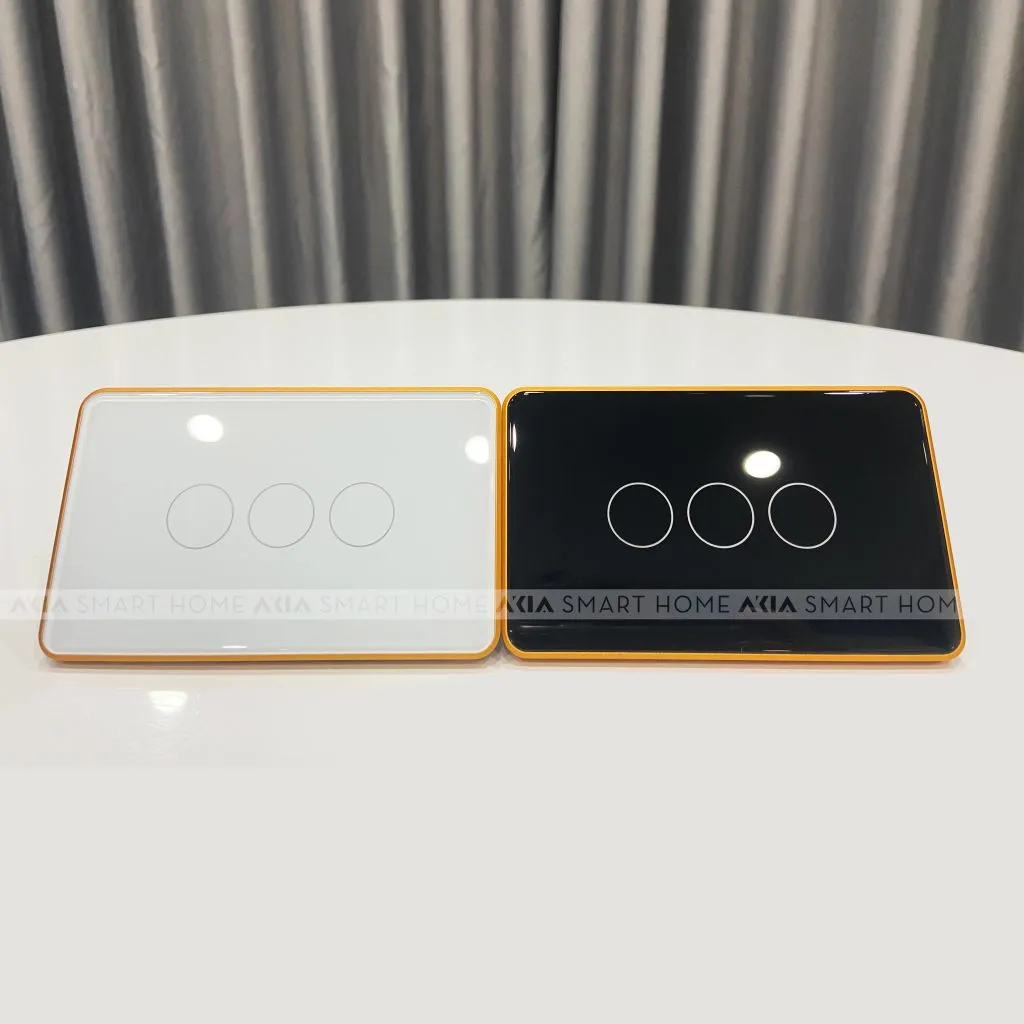 Công Tắc Tuya Điều Khiển Từ Xa Zigbee Viền Nhôm - Kính Phẳng 4 Công Tắc Thông Minh Tuya Zigbee Viền Nhôm Kính Phẳng - Akia Smart Home