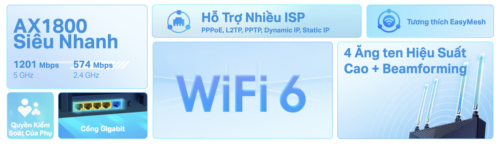Bộ Phát Wifi 6 Tp-Link Archer Ax23 - Akia Smart Home