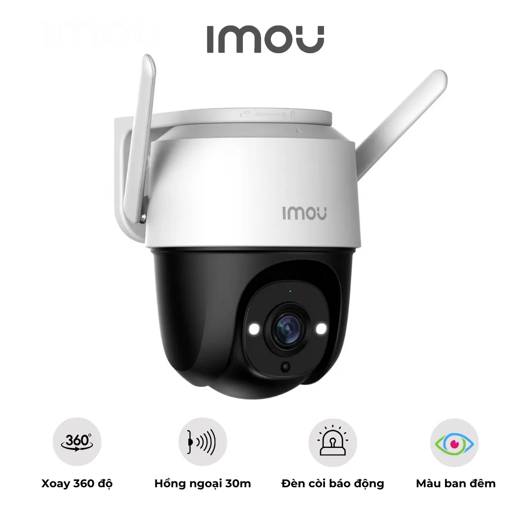 Camera ngoài trời IMOU Cruiser xoay 360 đàm thoại hai chiều loa báo động lớn