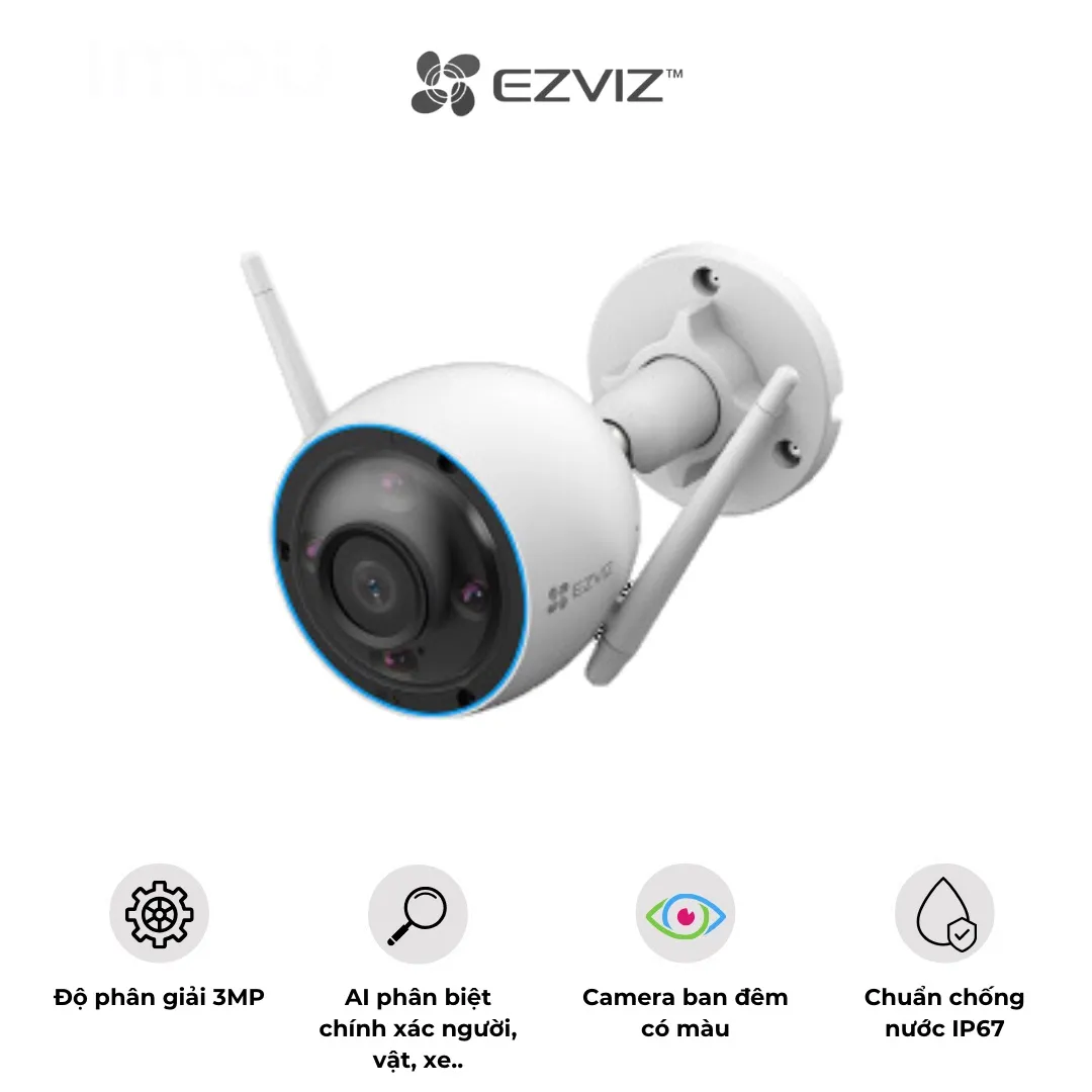 Camera ngoài trời Ezviz H3 bản 3MP quay phim 2K