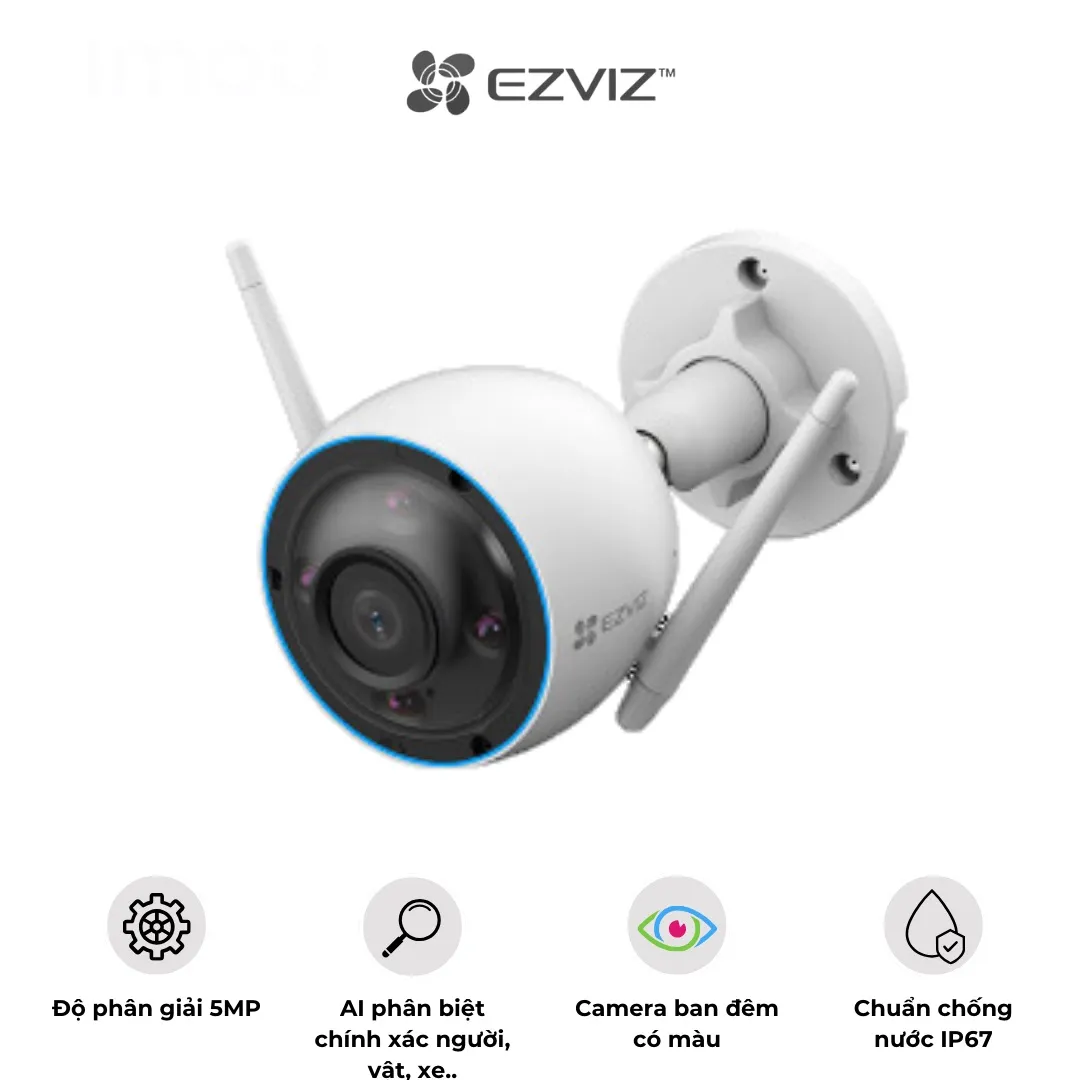 Camera ngoài trời Ezviz H3 bản 5MP quay phim 3K