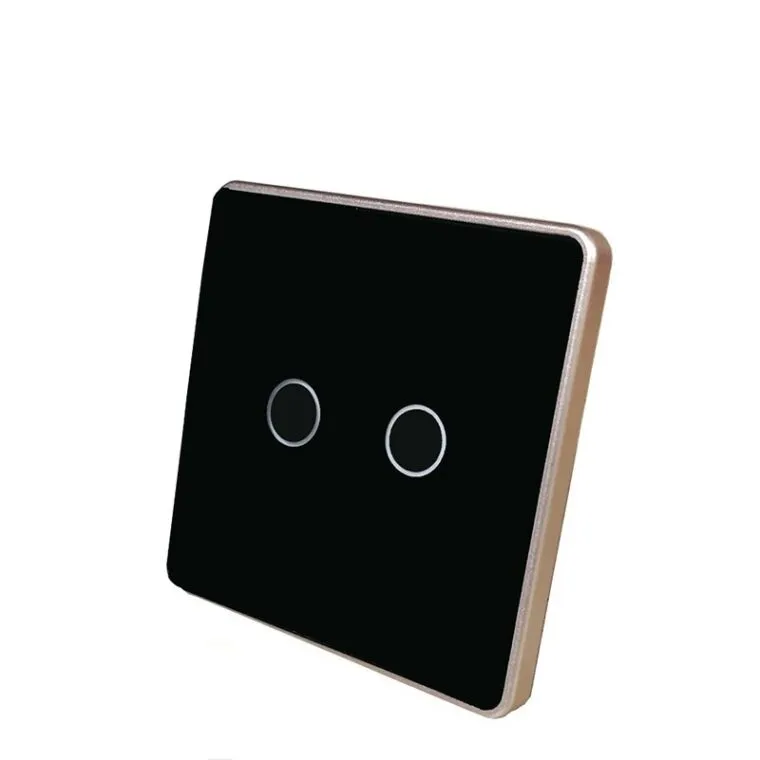 Công Tắc Thông Minh 2 nút Tuya Zigbee 3.0 màu đen chính hãng - AKIA Smart Home