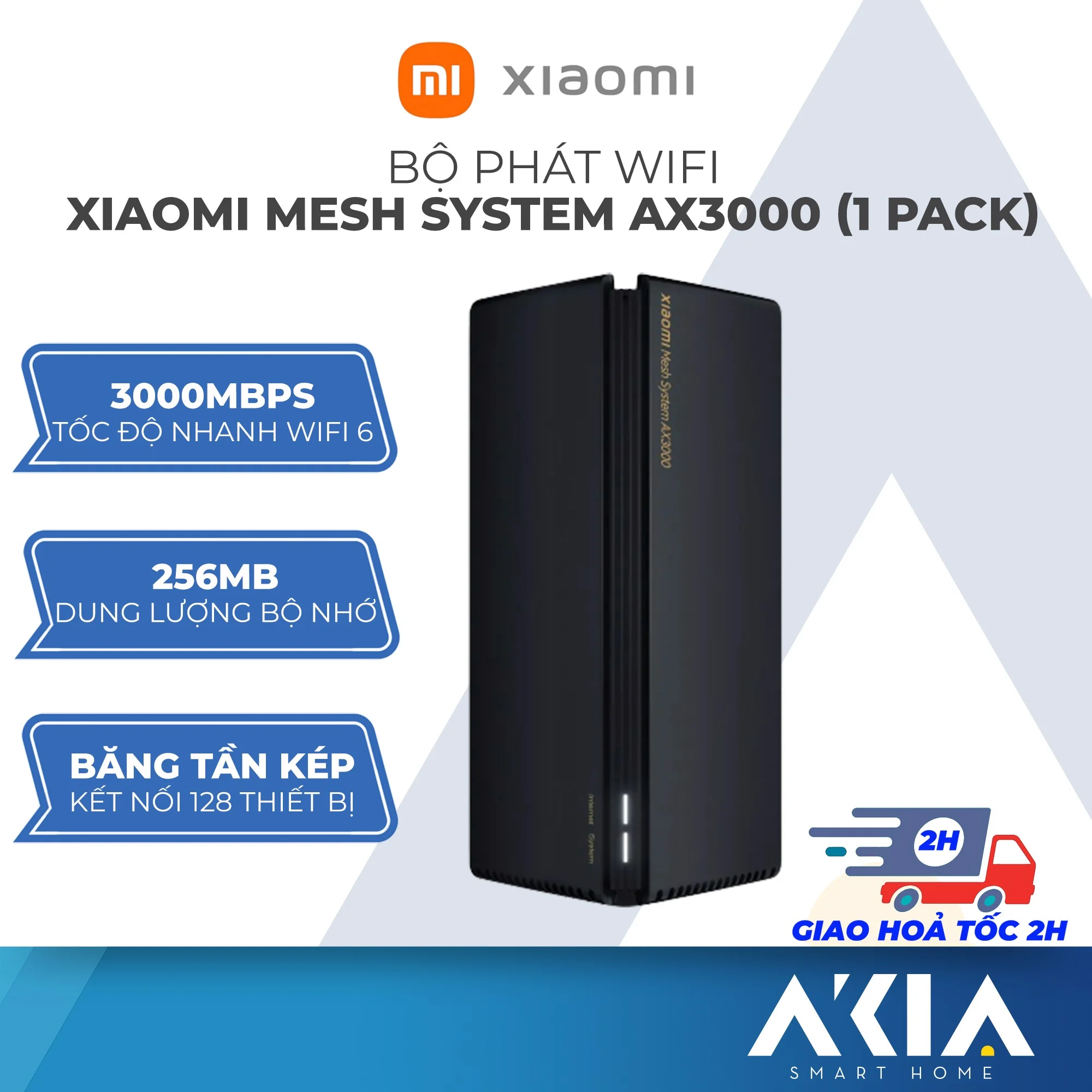 Router Wifi 6 Xiaomi Mesh (1-pack) Thiết nhà AX3000 thông cấp Cung điện System Home Smart AKIA RA82 minh - bị 