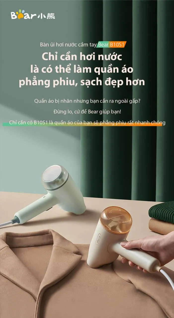 Bàn Ủi Hơi Nước Cầm Tay Bear Bàn Ủi Hơi Nước Cầm Tay Bear
