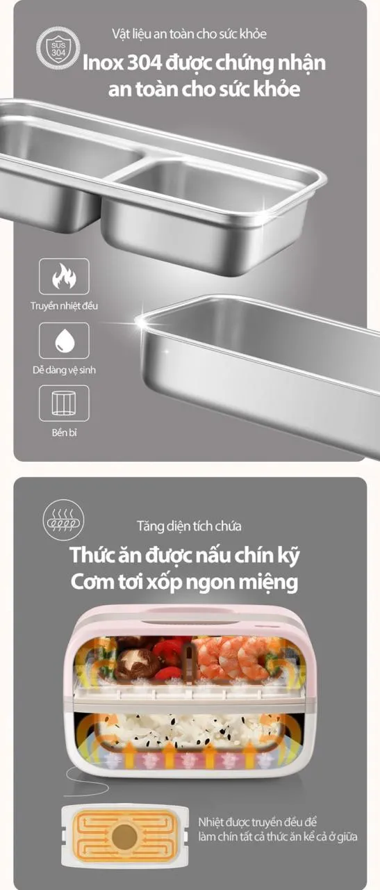 Hộp Cơm Điện Bear Dfh-B10J2 Hộp Cơm Điện Bear Dfh-B10J2