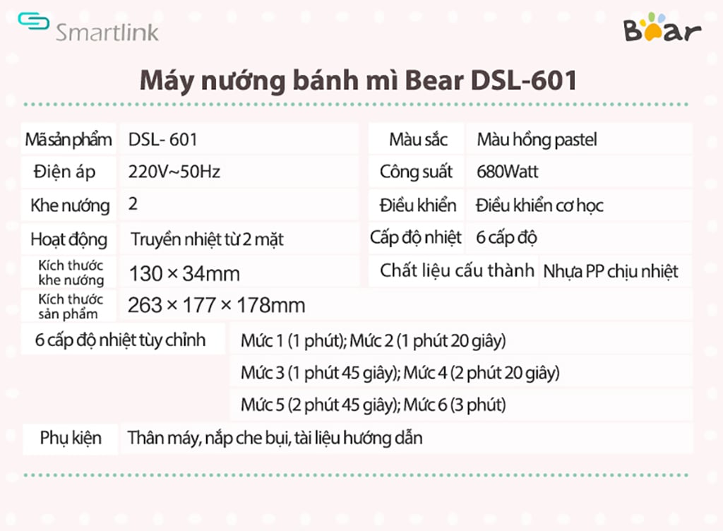 Máy Nướng Bánh Mì Bear Dsl-601