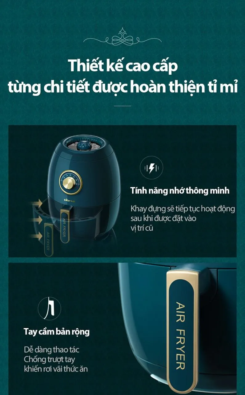 Nồi Chiên Không Dầu Bear Qzg-A14D1 Nồi Chiên Không Dầu Bear Qzg-A14D1