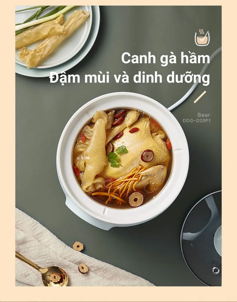 Nồi Nấu Chậm Bear Ddg-D20P1 Nồi Nấu Chậm Bear Ddg-D20P1