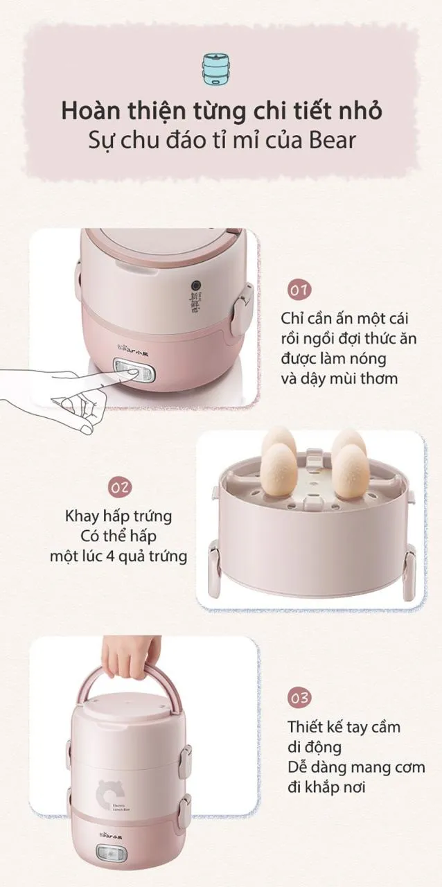 Hộp Cơm Điện Bear Hộp Cơm Điện Bear