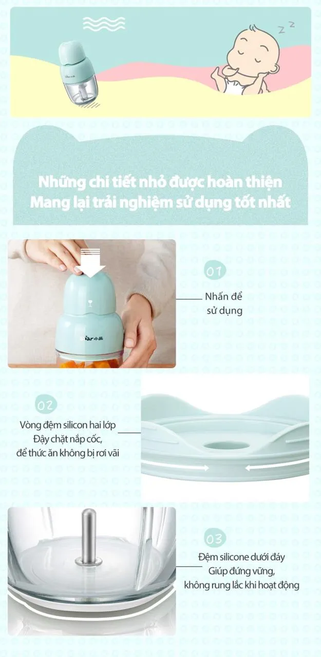 Máy Xay Thực Phẩm Hiệu Bear, Model: Qsj-B01P1, Công Suất: 120W, 1 Pha (220V), Tần Số 50Hz Máy Xay Thực Phẩm Hiệu Bear, Model: Qsj-B01P1, Công Suất: 120W, 1 Pha (220V), Tần Số 50Hz