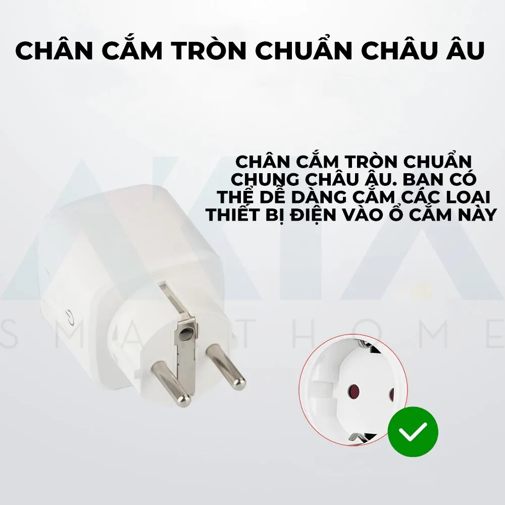 Ổ Cắm Wifi Thông Minh Akia 3500W 16A - Tuya Smart Plug Đo Điện Tiêu Thụ, Kết Nối App Smart Life Ổ Cắm Wifi Thông Minh Akia 3500W 16A - Tuya Smart Plug Đo Điện Tiêu Thụ, Kết Nối App Smart Life