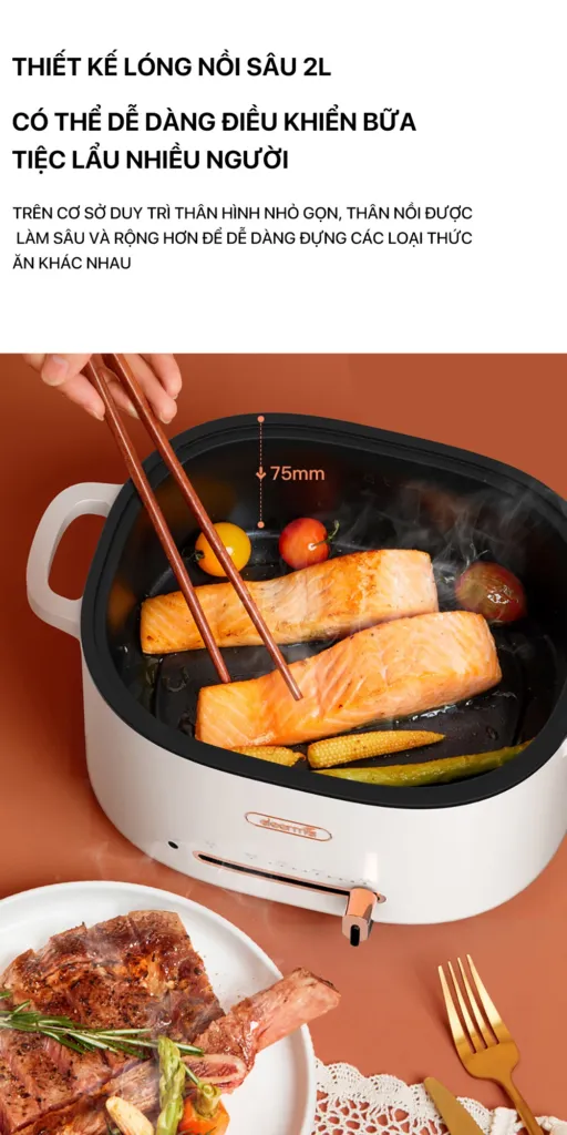 Nồi Lẩu Điện Đa Năng Deerma Dg20 9 Nồi Lẩu Điện Đa Năng Deerma Dg20