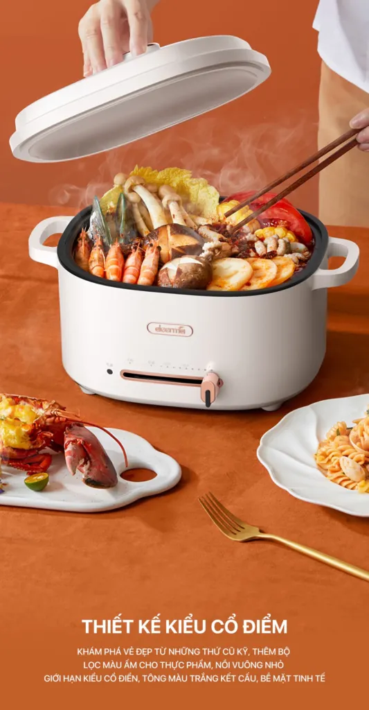 Nồi Lẩu Điện Đa Năng Deerma Dg20 7 Nồi Lẩu Điện Đa Năng Deerma Dg20