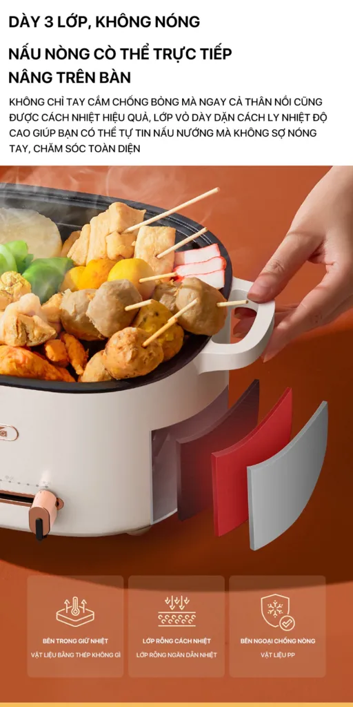 Nồi Lẩu Điện Đa Năng Deerma Dg20 10 Nồi Lẩu Điện Đa Năng Deerma Dg20