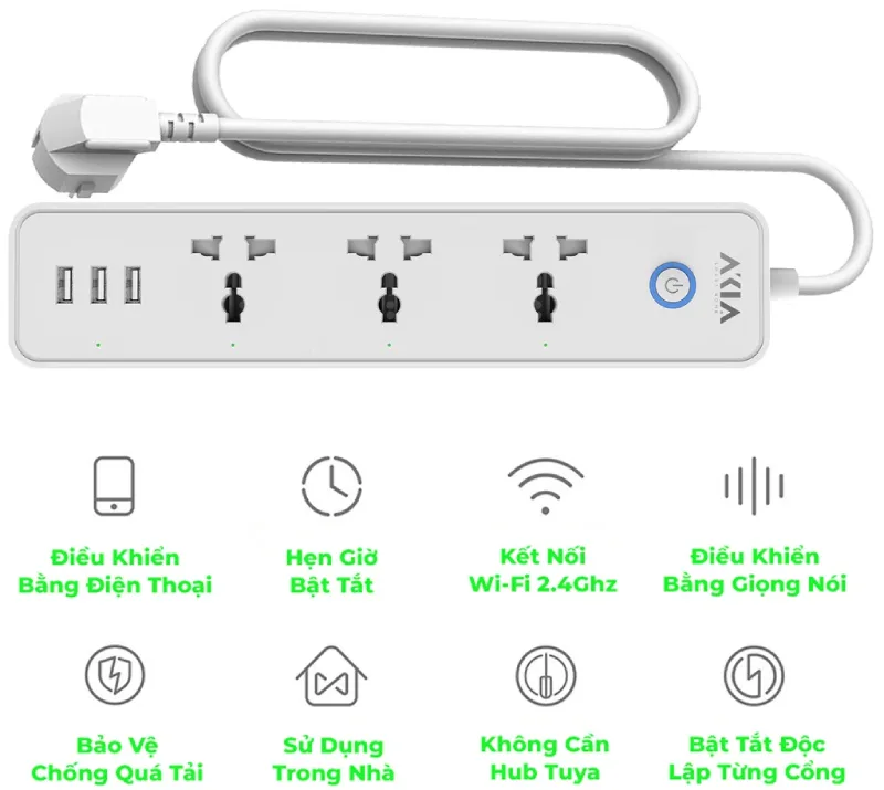 Top 20 Ổ Điện Điều Khiển Từ Xa Đáng Mua Nhất Hiện Nay 47 Với Ổ Cắm Điện Dài Thông Minh Akia Asp250, Bạn Có Thể Thoải Mái Lắp Đặt Nhiều Thiết Bị Cùng Một Lúc