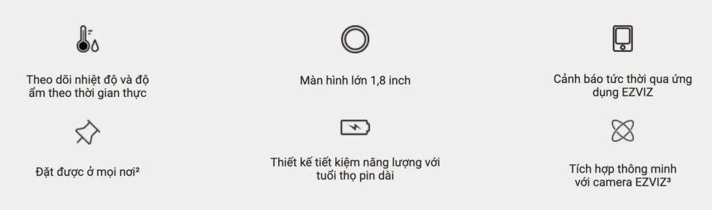Cảm Biến Nhiệt Độ Ezviz T51C 9 Cảm Biến Nhiệt Độ Ezviz T51C - Akia Smart Home