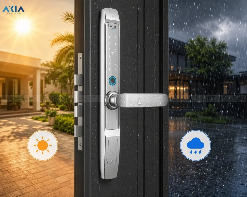 Khoá Cửa Thông Minh 5 In 1 Laffer R1 Dùng Cho Cửa Nhôm Xingfa 18 Khoá Cửa Thông Minh 5 In 1 Laffer R1 Dùng Cho Cửa Nhôm Xingfa - Akia Smart Home