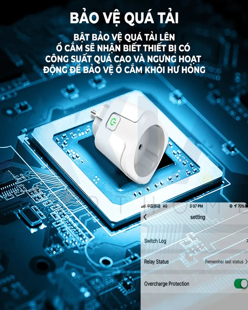 Ổ Cắm Wifi Thông Minh Akia 3500W 16A - Tuya Smart Plug Đo Điện Tiêu Thụ, Kết Nối App Smart Life 29 Bạn Nên Lựa Chọn Những Ổ Cắm Có Khả Năng Tự Động Ngắt Điện Khi Quá Tải Giúp Bảo Vệ Sự An Toàn Của Gia Đình
