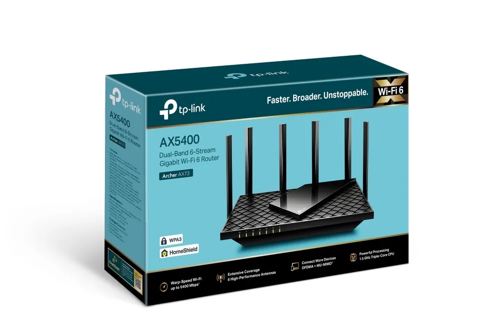 Router Wi-Fi 6 TP-Link Archer AX73 Gigabit AX5400 - AKIA Smart Home