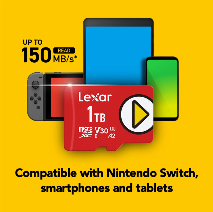 Thẻ Nhớ Lexar Play 1Tb Microsdxc Uhs-I-Card Tương Thích Với Nintendo Switch - Akia Smart Home