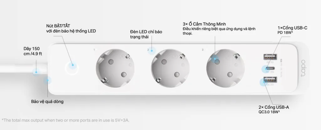 Ổ Cắm Dài Thông Minh Tapo P300 - Akia Smart Home Ổ Cắm Dài Thông Minh Tapo P300 - Akia Smart Home