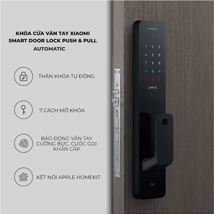 Khoá Cửa Thông Minh Xiaomi Smart Door Lock Push And Pull Automatic