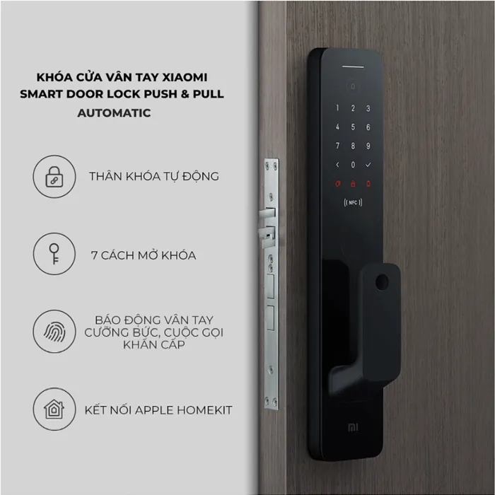 Khoá Cửa Thông Minh Xiaomi Smart Door Lock Push And Pull Automatic Khoá Cửa Thông Minh Xiaomi Smart Door Lock Push And Pull Automatic