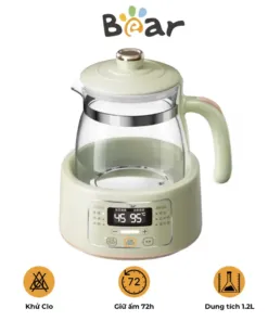 Bình đun và hâm nước pha sữa Bear TNQ-D12W7
