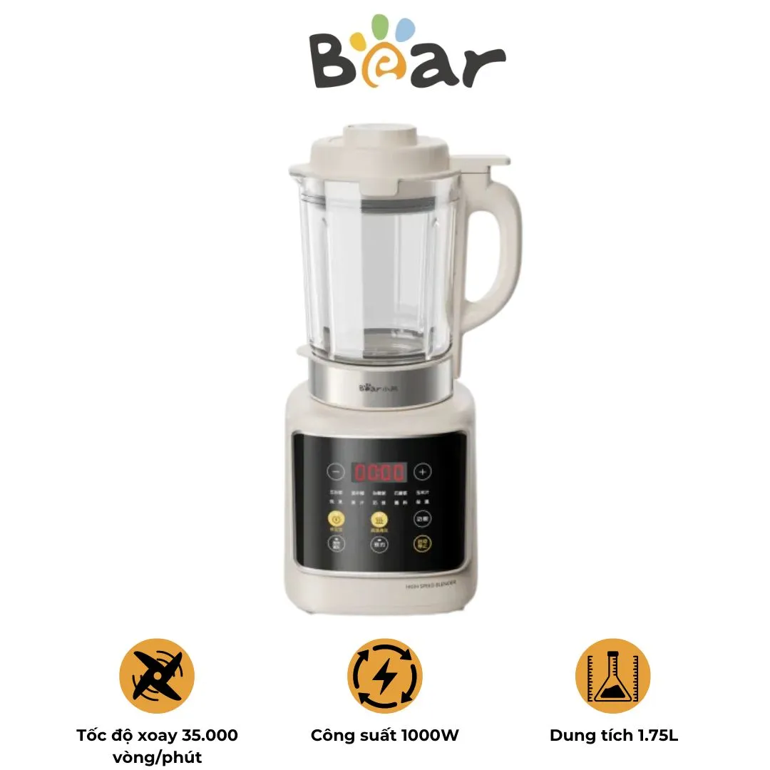 Máy Làm Sữa Hạt Bear PBJ-D10T1 Đa Năng 1.75L 1000W