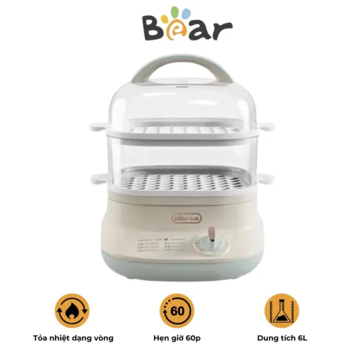 Nồi hấp 2 tầng Bear DZG-C60Q8