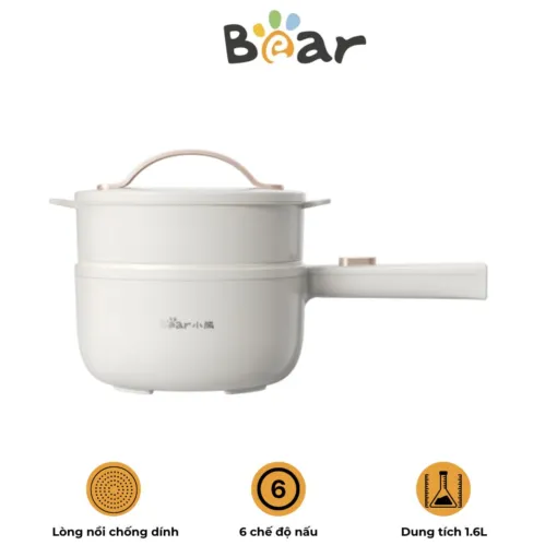Nồi nấu đa năng Bear DRG-E15P2 kèm xửng hấp