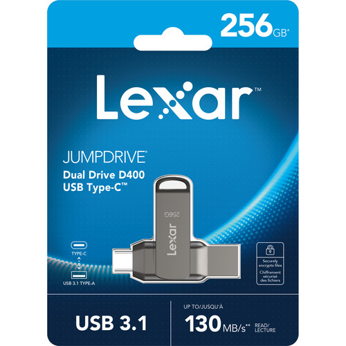 Usb Lexar Jumpdrive Dual Drive D400 Type-C 256Gb