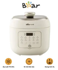 Nồi áp suất Bear YLB – A50P1 – Dung tích 5L – 10 chế độ nấu