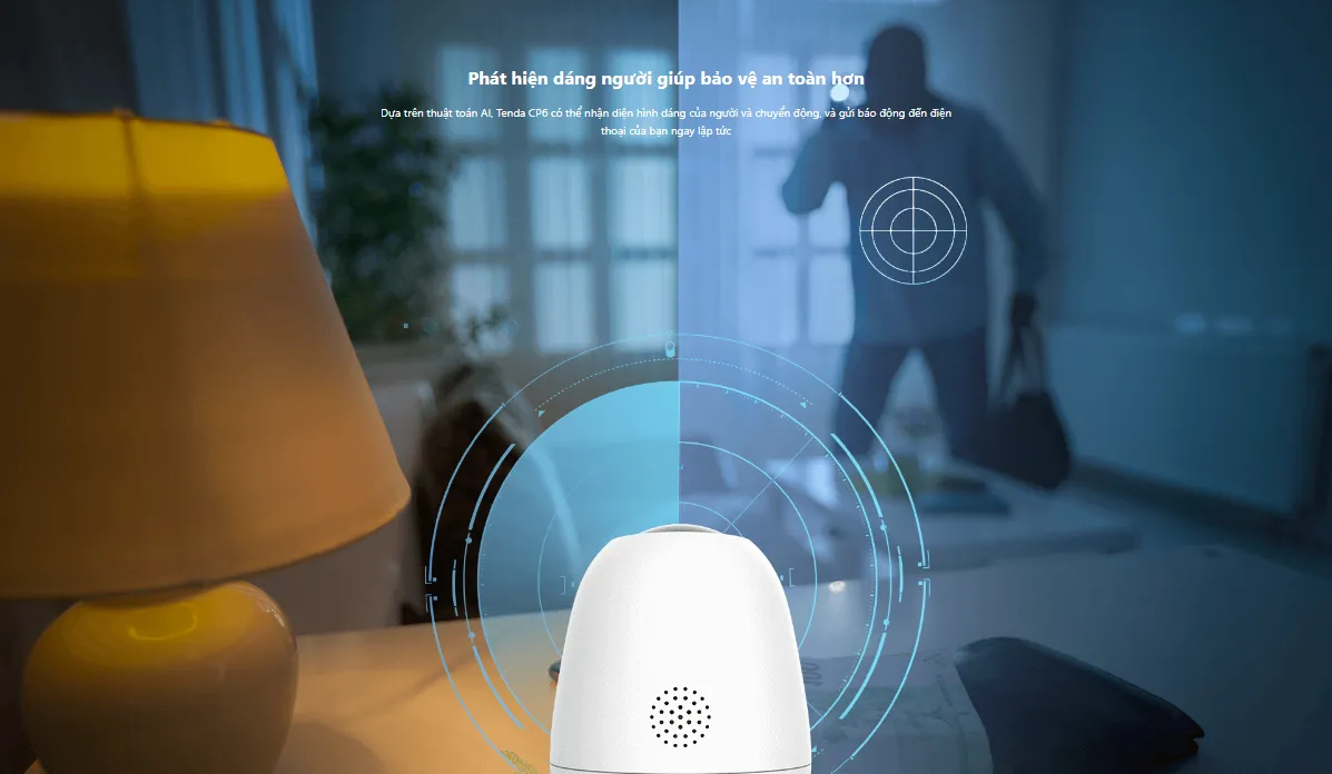 Camera An Ninh Wifi Tenda Cp6 Quay Quét 2K 15 Camera An Ninh Wifi Tenda Cp6 Quay Quét 2K