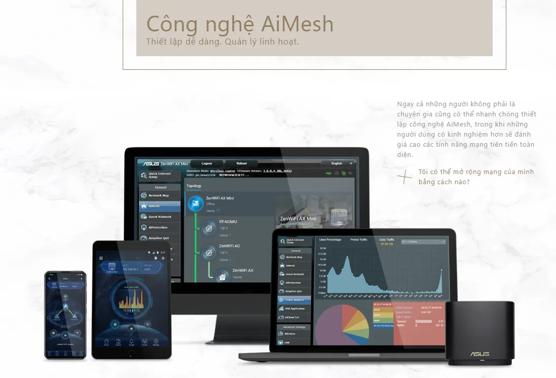 Bộ Phát Wifi Asus Zenwifi Mini Ax Xd4S (Wifi 6 Băng Tần Kép Mesh Wi-Fi Mu-Mimo) 10 Bộ Phát Wifi Asus Zenwifi Mini Ax Xd4S (Wifi 6 Băng Tần Kép Mesh Wi-Fi Mu-Mimo)