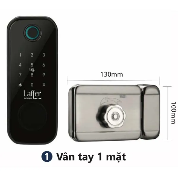 Khóa cổng vân tay thông minh Laffer A18 chống nước - AKIA Smart Home