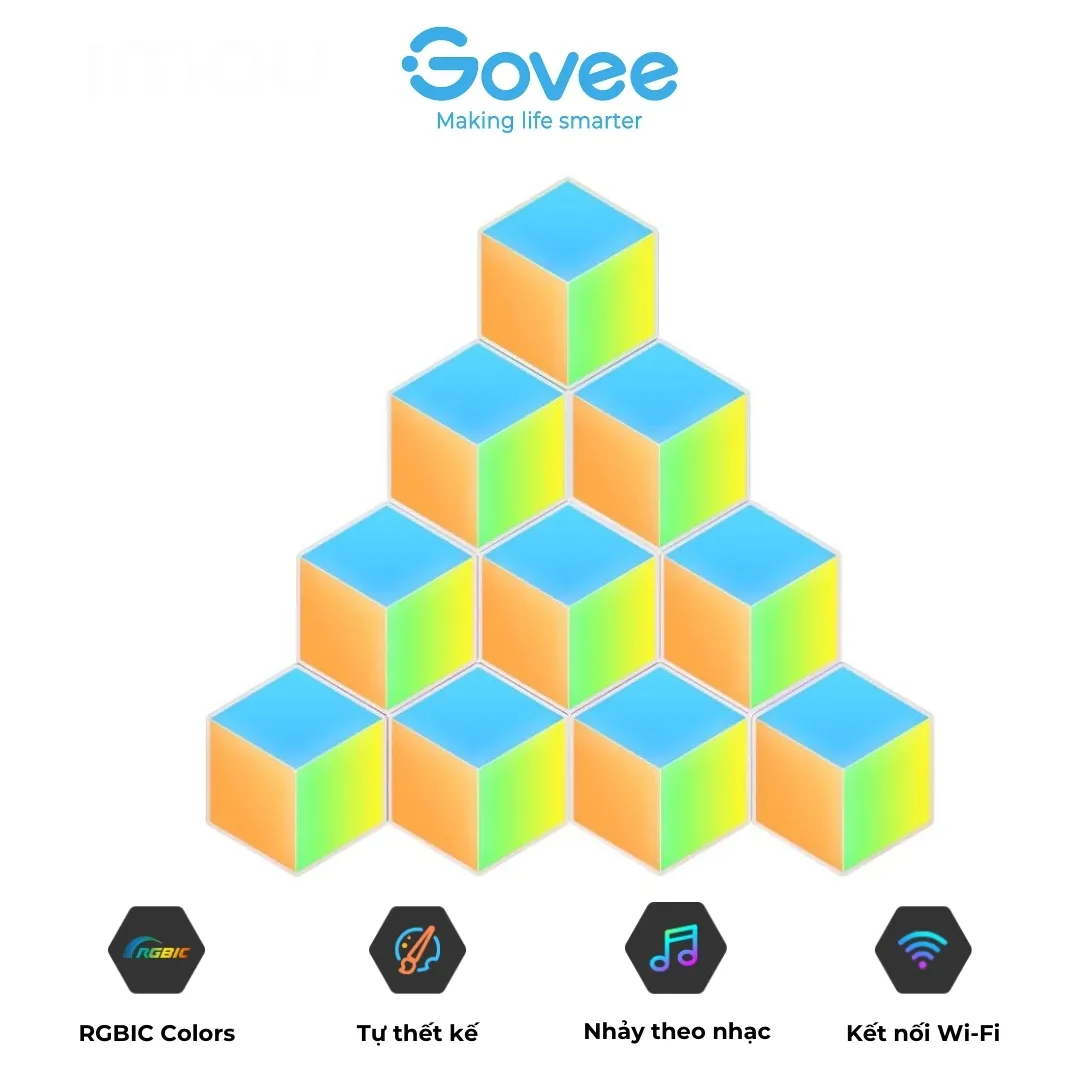 Đèn dán tường Govee Glide Hexa Pro LED Light Panels H6066