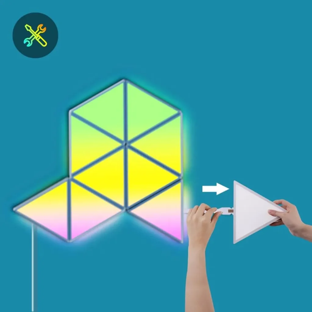 Đèn Dán Tường Govee Glide Tri-Angle Light Panels H6067 16 Đèn Dán Tường Govee Glide Tri-Angle Light Panels H6067 - Akia Smart Home