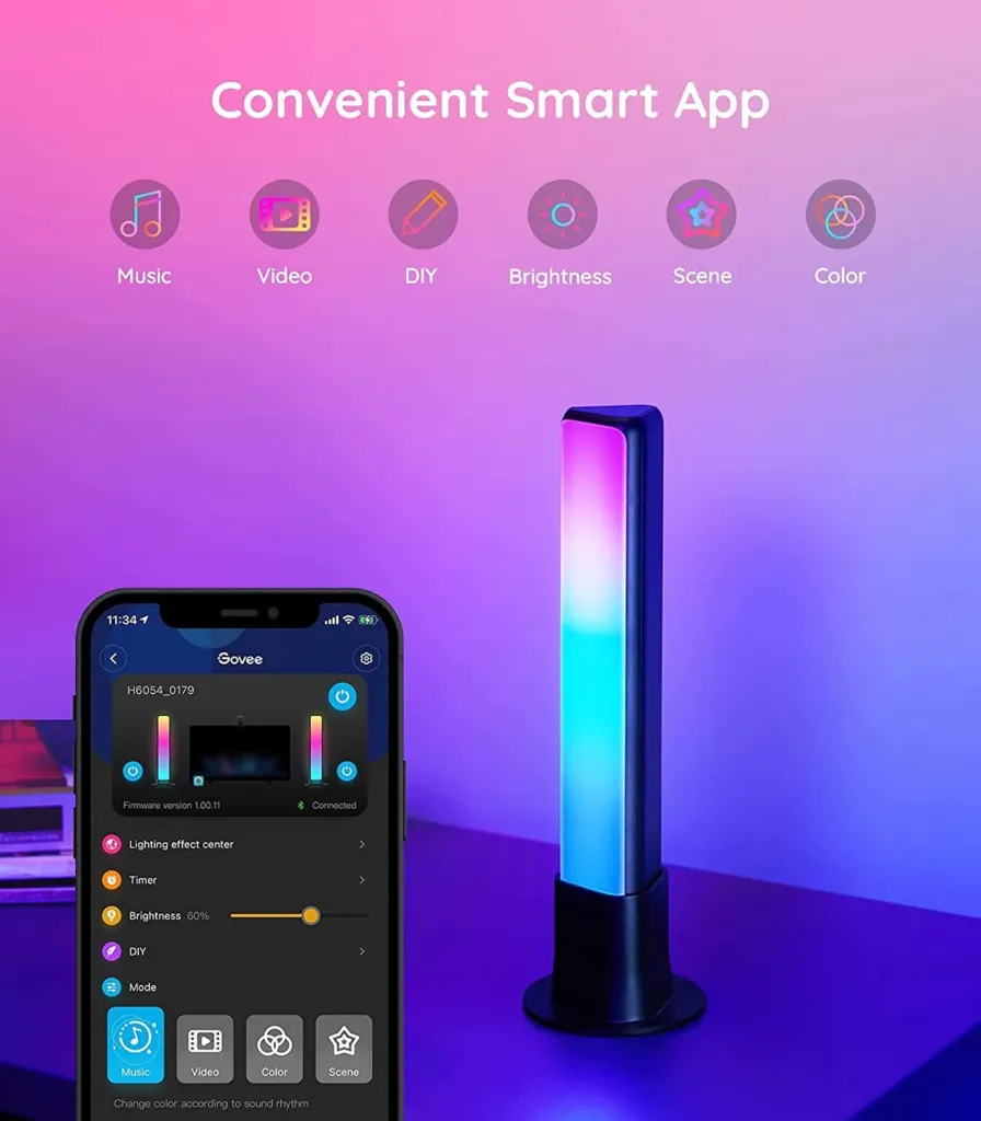Đèn Govee Flow Pro Wifi Tv Light Bars H6054 14 Đèn Govee Flow Pro Wifi Tv Light Bars H6054 - Akia Smart Home