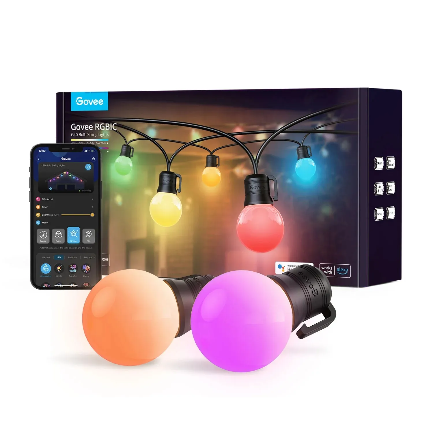 Dây bóng đèn Govee G40 LED Outdoor Bulb String Lights - AKIA Smart Home