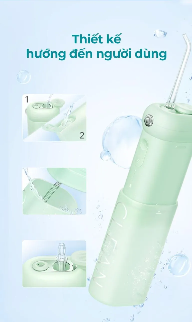 Máy Tăm Nước Sóng Siêu Âm Usmile Màu Green 29 Máy Tăm Nước Sóng Siêu Âm Usmile Màu Green