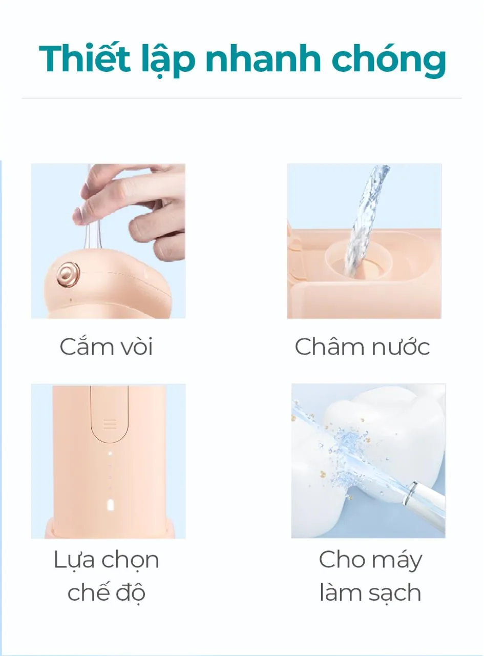 Máy Tăm Nước Sóng Siêu Âm Usmile Màu Green 33 Máy Tăm Nước Sóng Siêu Âm Usmile Màu Green